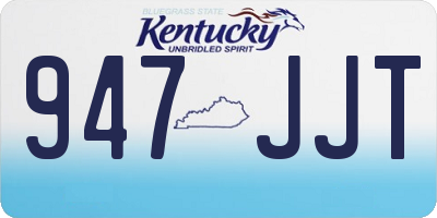 KY license plate 947JJT