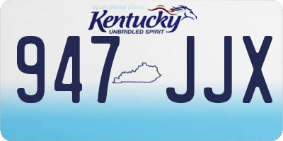 KY license plate 947JJX