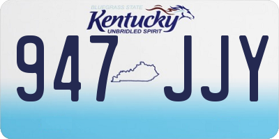 KY license plate 947JJY