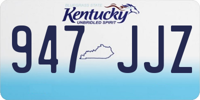 KY license plate 947JJZ