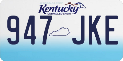 KY license plate 947JKE