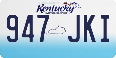 KY license plate 947JKI