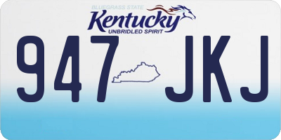 KY license plate 947JKJ