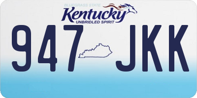 KY license plate 947JKK
