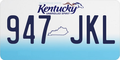 KY license plate 947JKL