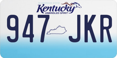 KY license plate 947JKR