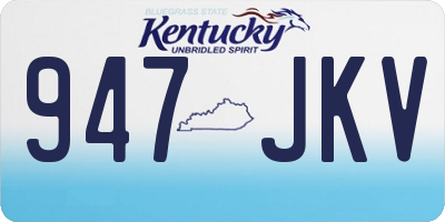 KY license plate 947JKV