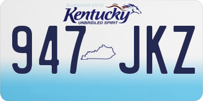 KY license plate 947JKZ