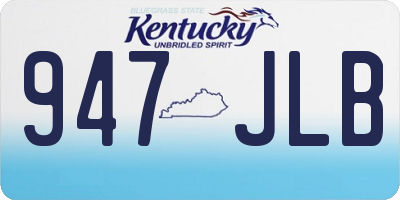 KY license plate 947JLB