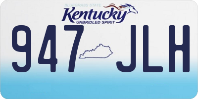 KY license plate 947JLH