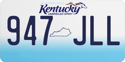 KY license plate 947JLL
