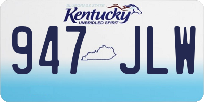 KY license plate 947JLW