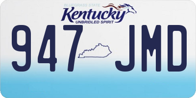 KY license plate 947JMD