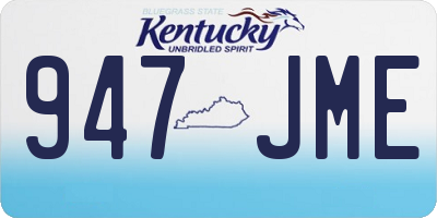 KY license plate 947JME
