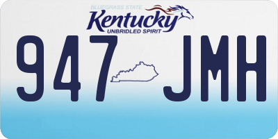 KY license plate 947JMH