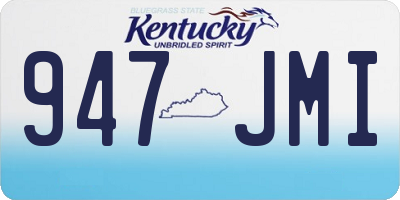 KY license plate 947JMI