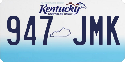 KY license plate 947JMK