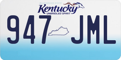 KY license plate 947JML