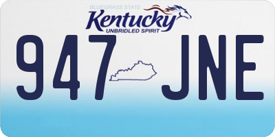 KY license plate 947JNE
