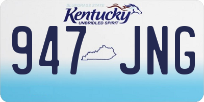 KY license plate 947JNG