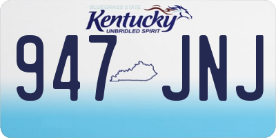 KY license plate 947JNJ