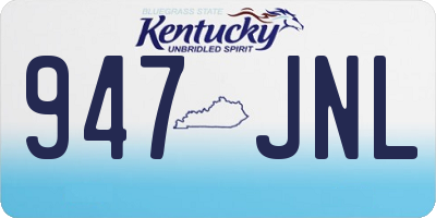 KY license plate 947JNL