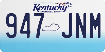 KY license plate 947JNM