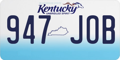 KY license plate 947JOB