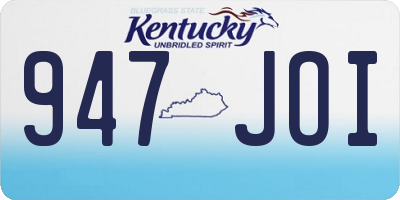 KY license plate 947JOI