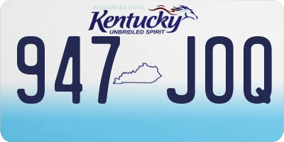 KY license plate 947JOQ