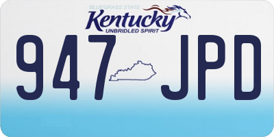 KY license plate 947JPD