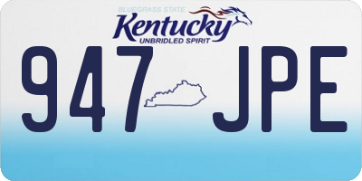 KY license plate 947JPE