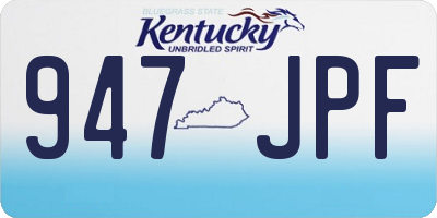 KY license plate 947JPF
