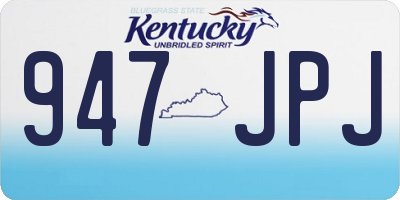 KY license plate 947JPJ