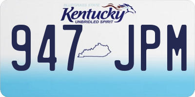 KY license plate 947JPM