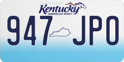 KY license plate 947JPO