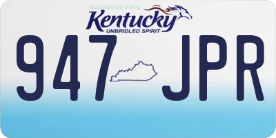 KY license plate 947JPR