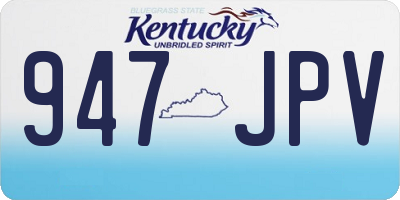 KY license plate 947JPV