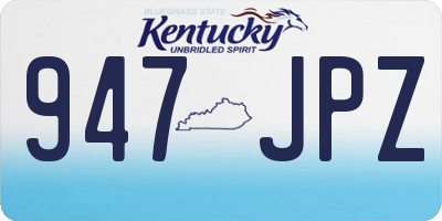 KY license plate 947JPZ