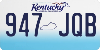 KY license plate 947JQB