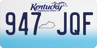 KY license plate 947JQF