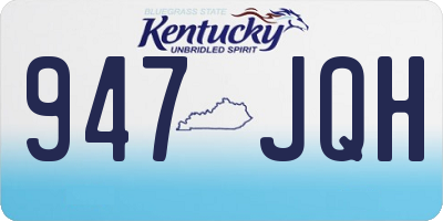 KY license plate 947JQH