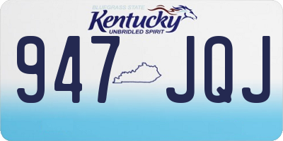 KY license plate 947JQJ