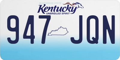 KY license plate 947JQN
