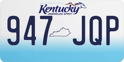 KY license plate 947JQP