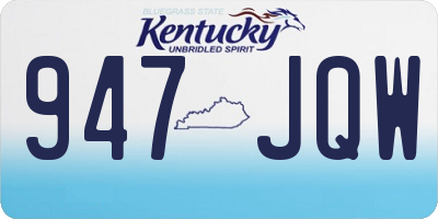 KY license plate 947JQW