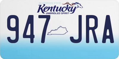KY license plate 947JRA