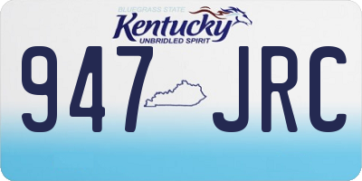KY license plate 947JRC