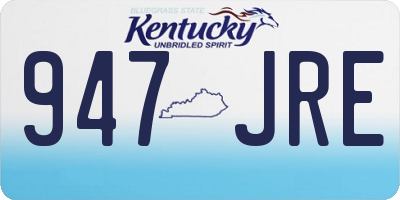 KY license plate 947JRE