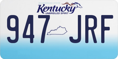 KY license plate 947JRF
